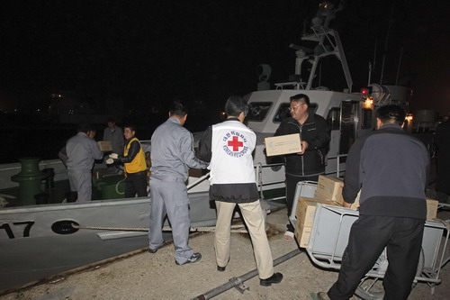 Relief supplies sent to ROK island after firing