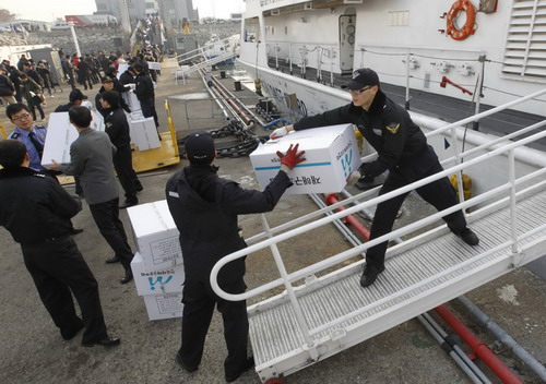 Relief supplies sent to ROK island after firing