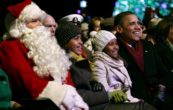 Obamas light National Christmas Tree