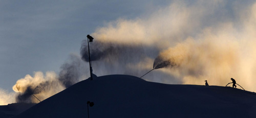 Snow making machines at Canada Olympic Park