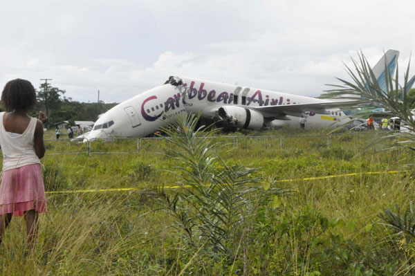 No death 'miracle' as Boeing jet crashes in Guyana