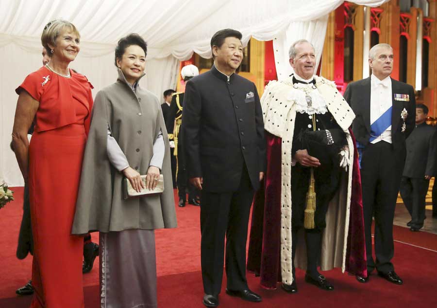 Guildhall banquet raises toast to President Xi, first lady Peng