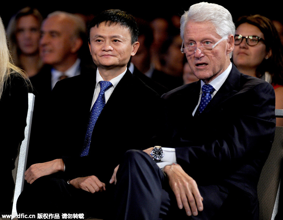 Jack Ma shares spotlight with leaders and stars