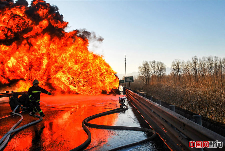 How firemen put out oil tanker blaze within two hours