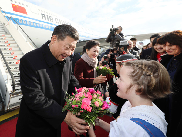 President Xi pays state visit to Switzerland