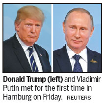 Trump and Putin meet for first time