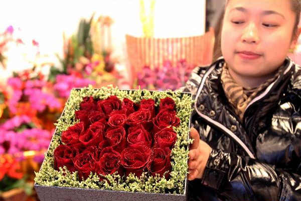 Flowers of love blossom ahead of Valentine's Day