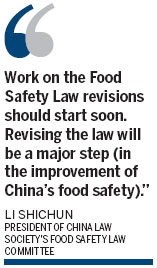 Revisions to food safety laws 'urgently' needed
