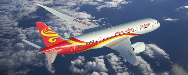 Hainan Airlines receives its first Boeing 787 Dreamliner