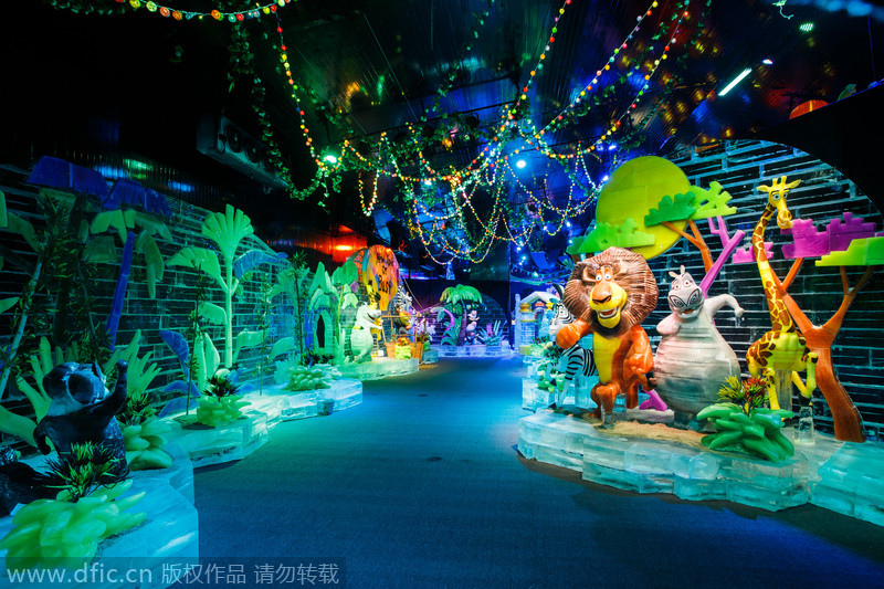 DreamWorks-themed ice sculpture festival kicks off in Macao
