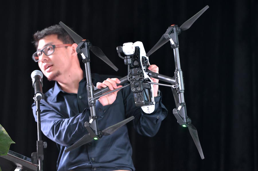 Ultra-high-definition camera drone debuted in Shenzhen