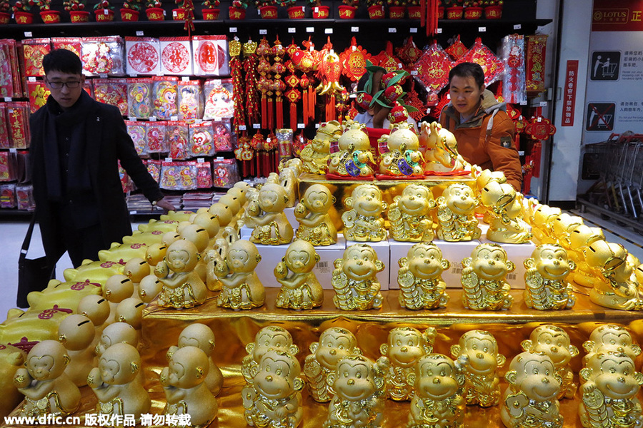 People prepare for Chinese New Year