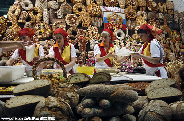 Chinese consumers enjoying the taste of Russian goods, and their lower prices