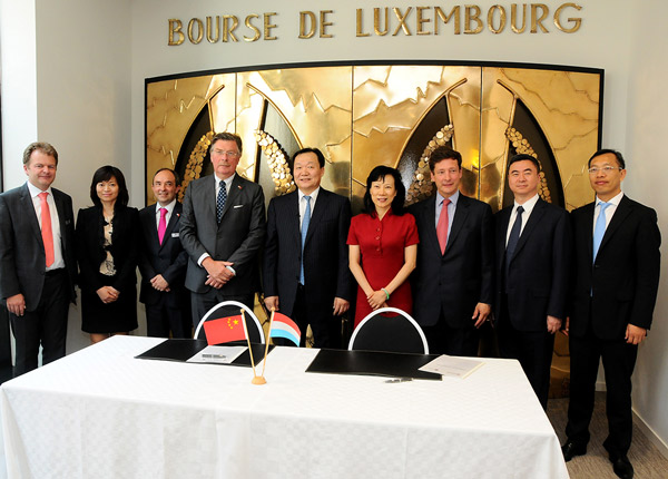 Bank of China, Luxembourg Stock Exchange sign MOU