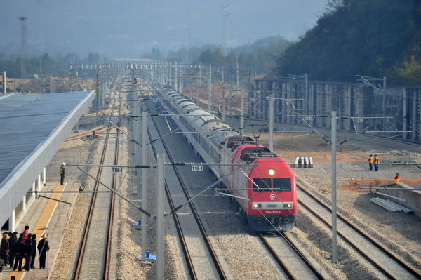 Train line goes through test runs