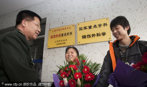 Four Shanghai fire victims leave hospital