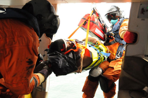 Filipino ship crew member rescued