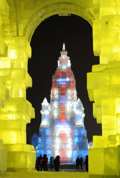 Ice and Snow World illuminated ahead of festival