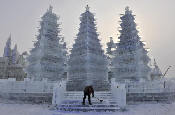 Ice and Snow World illuminated ahead of festival