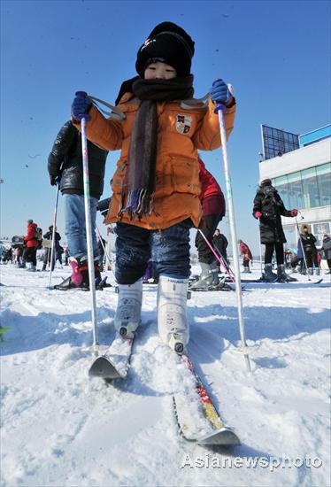 Fun in the snow despite the biting cold