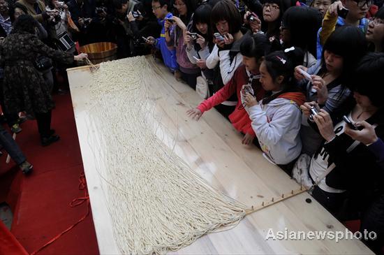 The noodle is mile long, a world record