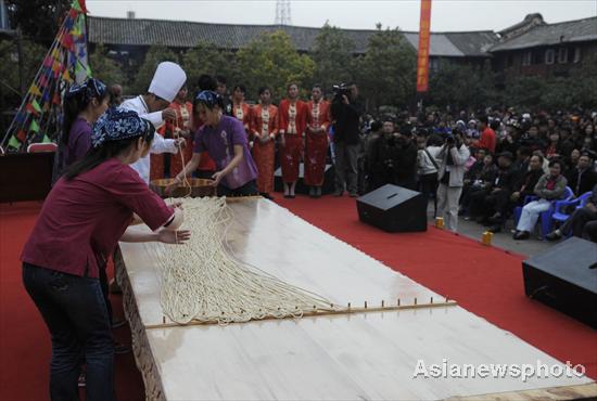 The noodle is mile long, a world record