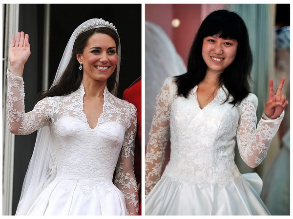 Copycat royal wedding gown a hit