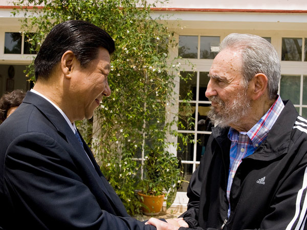 Chinese VP meets Fidel Castro on ties