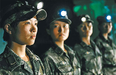 Female soldiers march into history