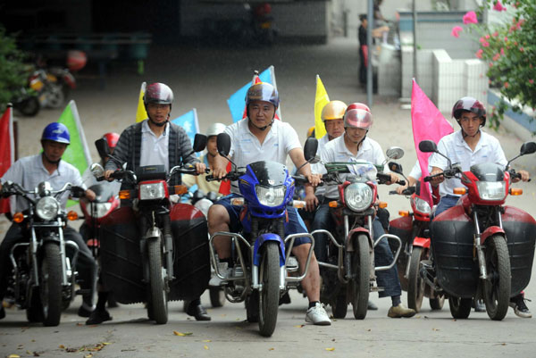 Motorbike volunteers bring help to kids in need