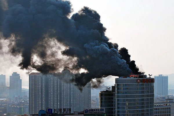 Fire breaks out at hospital in C China