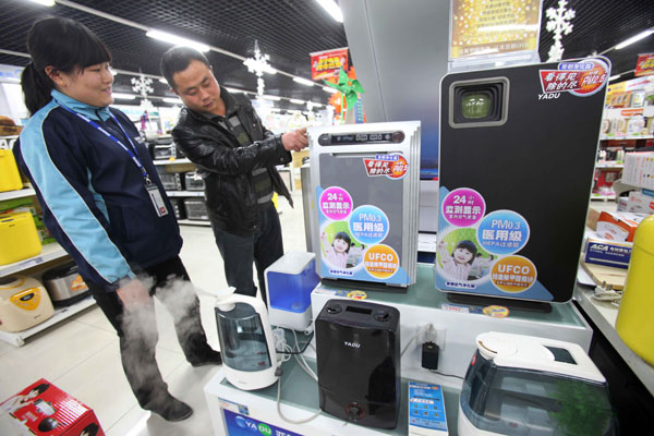 Smoggy days spur surge in air filter sales
