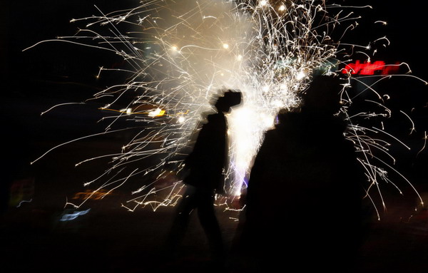 New Year's Eve fireworks across China