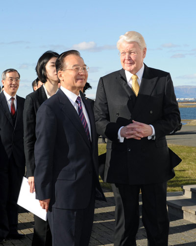 China, Iceland pledge further cooperation during Wen’s visit
