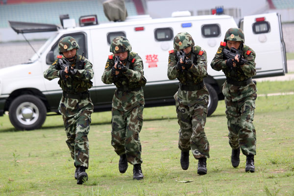 Special forces conduct anti-terrorism drill