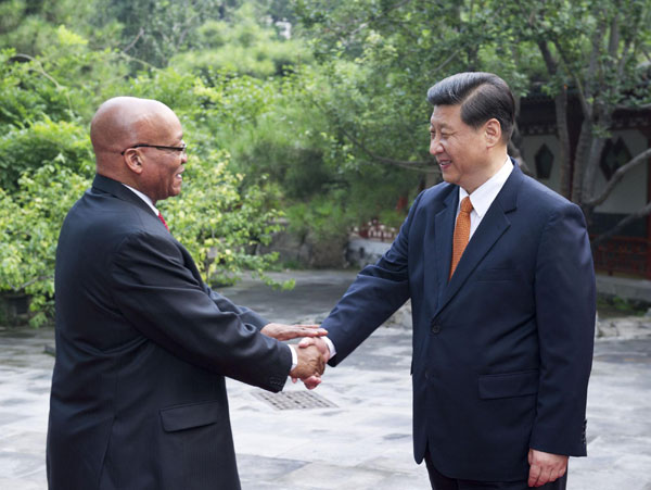Chinese VP meets South Africa's president