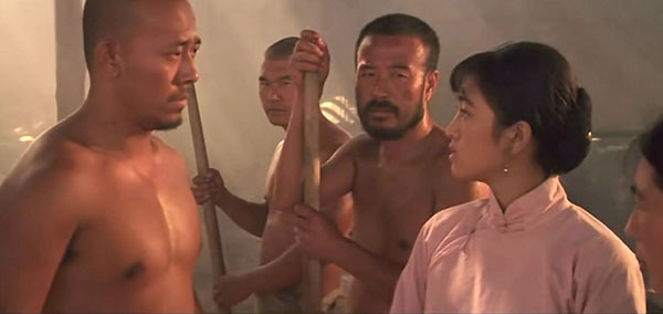 A scene from Red Sorghum, which was adapted from Mo Yan's novel of the same title in 1986, starring Jiang Wen (left) and Gong Li (right). Provided to China Daily From books to blockbusters