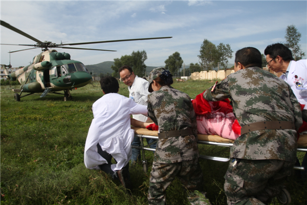 Seriously injured taken to Lanzhou for treatment