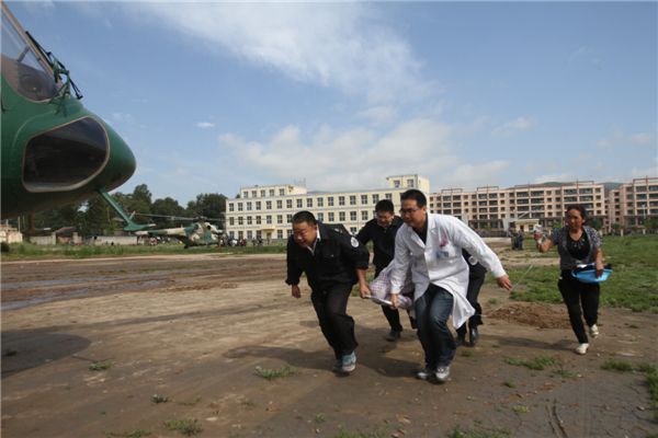 Seriously injured taken to Lanzhou for treatment