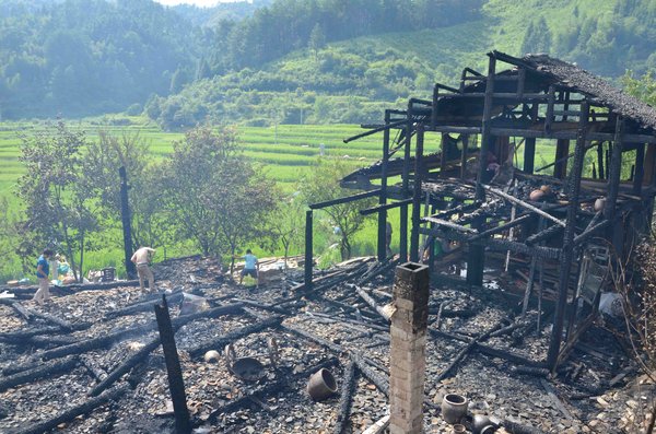 Fire engulfs village, leaves 248 homeless