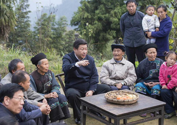 Xi makes poverty relief trip to Hunan