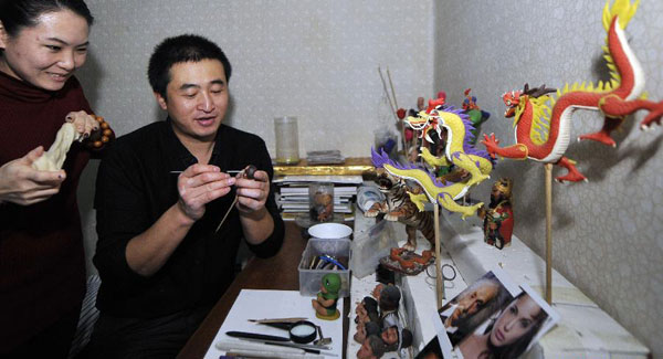 Dough modelling craftsman in NE China
