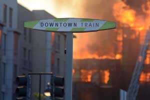 Forest fire rages in Hong Kong