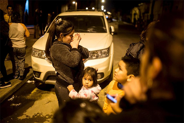At least three killed as powerful quake hits off coast of Chile