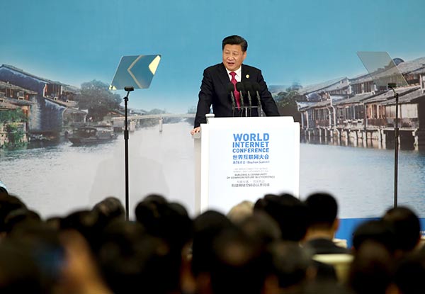 Xi calls for shared future in cyberspace