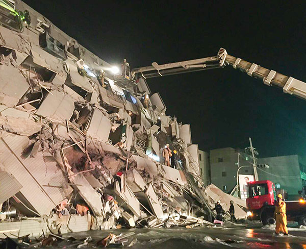 17 dead, hundreds injured after Mag 6.7 quake hits Taiwan