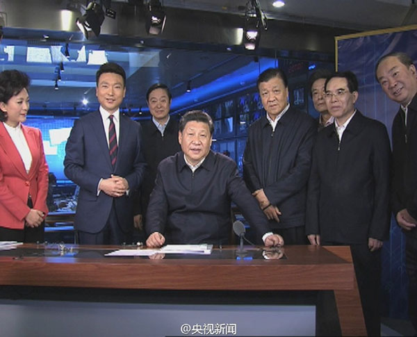 President Xi visits major State media in Beijing