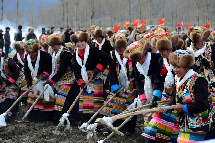 What's spring plowing like on the 'Roof of the World'?