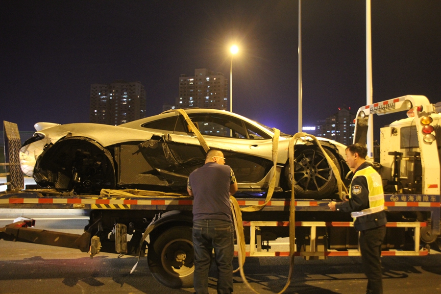 $2 million hyper car crash in east China's Zhejiang province