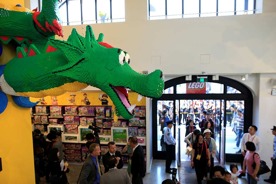 Lego opens world's largest store at Shanghai Disney